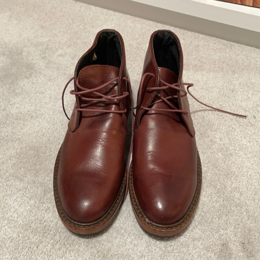Red Italian leather shoes - Picture 1 of 5